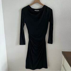 MM Lafleur Black Long Sleeve Dress Designer Little Black Dress Stretchy Small